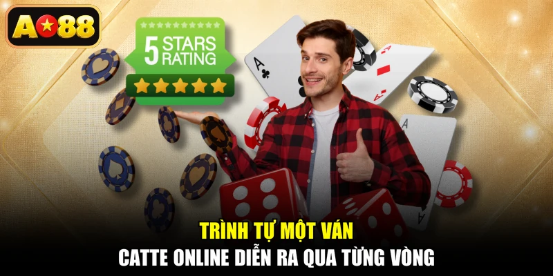 Trình tự một ván Catte online diễn ra qua từng vòng